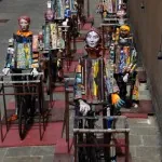 Installazione Biciclette di Eugenio Faggini a Montelupo Fiorentino