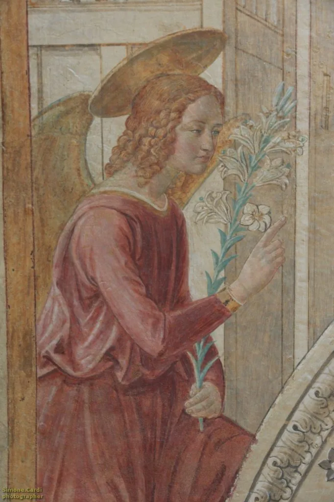 Museo BeGo particolare dell'affresco del tabernacolo della Visitazione