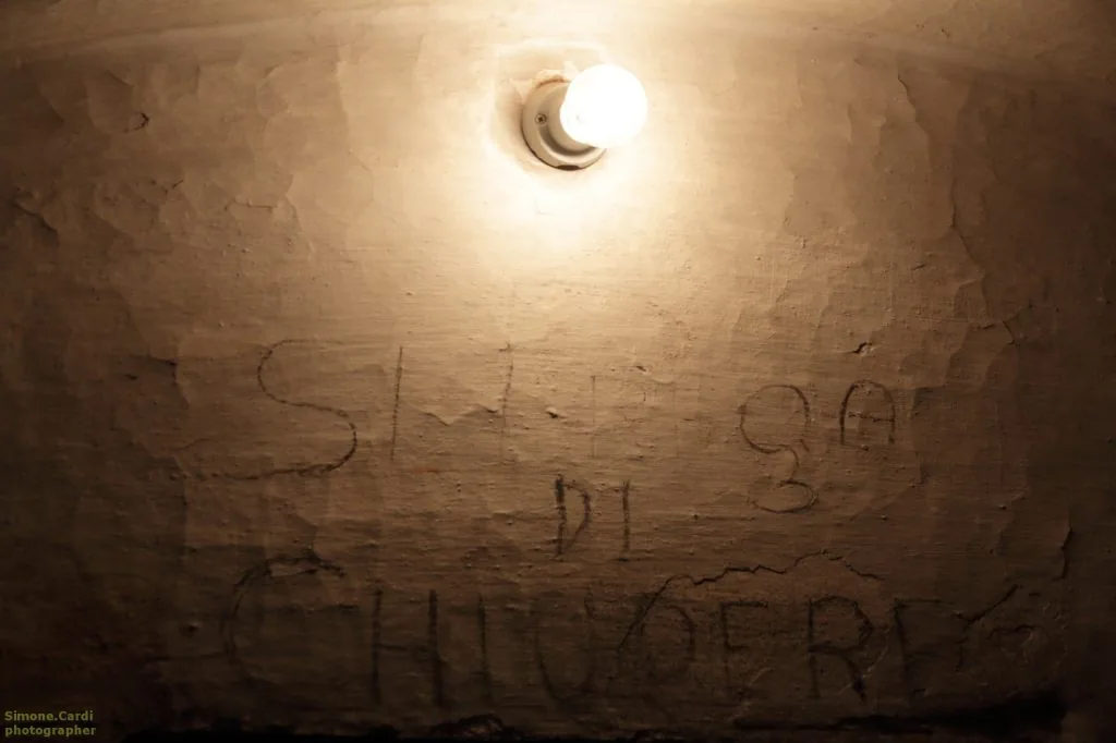 Scritta nella cella dell'antico carcere Le Murate