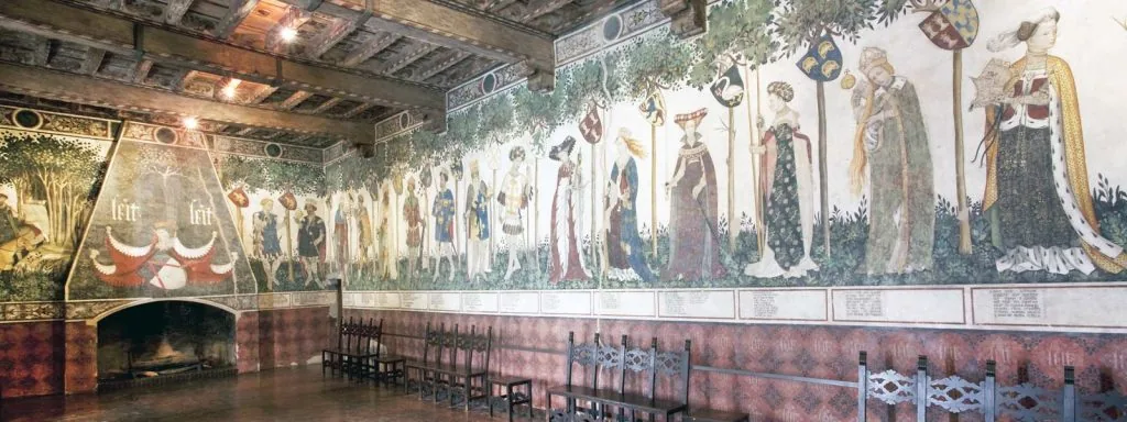 Castello della Manta affreschi salone baronale