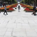 Braga, Portogallo: aiuole fiorite