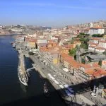 Ribeira di Oporto, Portogallo, dal ponte Luis I