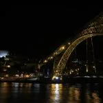 Oporto, Portogallo: ponte Dom Luis I di notte