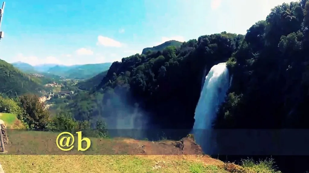 screenshot video cascata delle Marmore