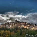 Arcidosso panorama con nuvole