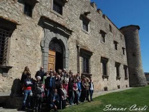 Foto di gruppo al Castello di Meleto nel Chianti