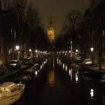 Paesi Bassi, Amsterdam, canale di notte