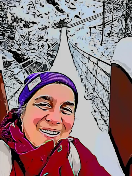 Ponte sui funi Rebecca Beeontour 11 dicembre ciclovia San Martino di Castrozza Siror