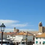 Francia, Saintes Maries de la Mer campanile e panorama città